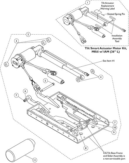 Tilt Smart Actuator Motor and Mounting Hardware