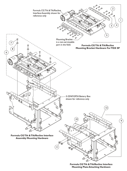 Frame, Seat Mounting Hardware For TDX SP/SP-GT