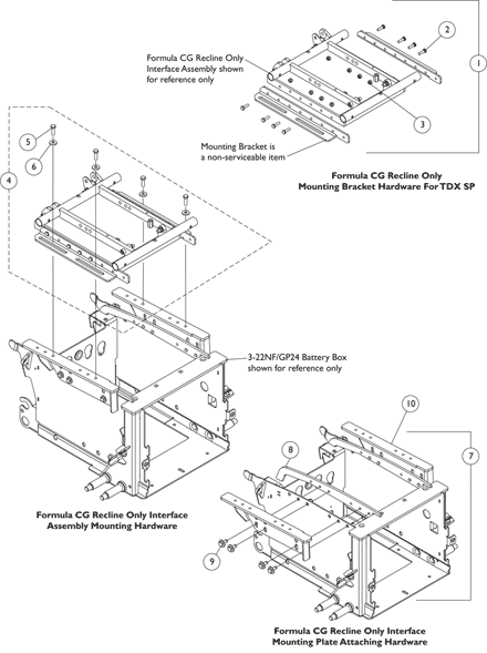 Seat Frame Mounting Hardware & Interface Mtg. Plates