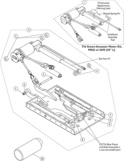 Tilt Smart Actuator Motor and Mounting Hardware