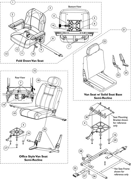 Van Seat Assemblies