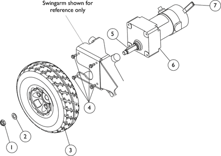 Motor, Drive Wheel, and Hardware