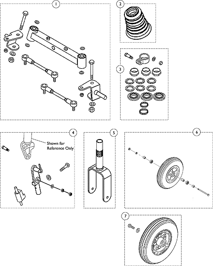 Lower Tiller Assembly & Front Wheels