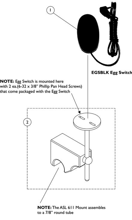 ASL 611 Mount For The Egg Switch