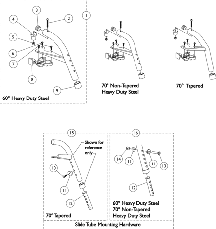 Footrest Support Assemblies