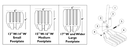 Pivot/Slide Tube and 1651 Composite Footplates