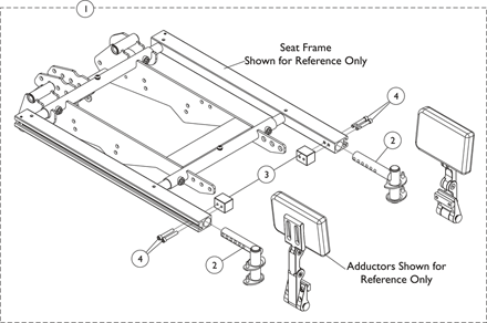 Adductor Mounting Hardware, Hemi Style, TDX SP/SP-GT/SR