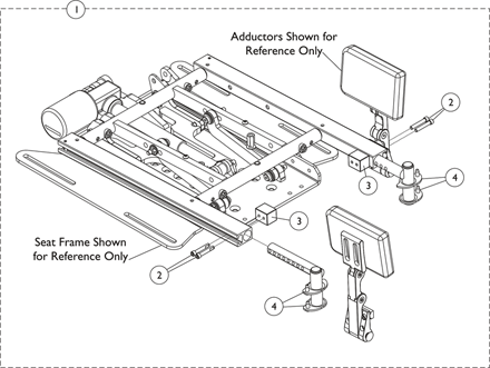 Adductors Mounting Hardware, CG Tilt/Elevate For TDXSP/SP-GT/SR