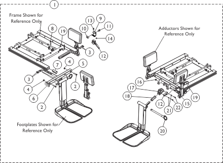 Adductor Mounting Hardware - Center Mount Front Riggings