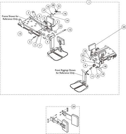 Adductor Mounting Hardware - Jr. Center Mount Front Riggings