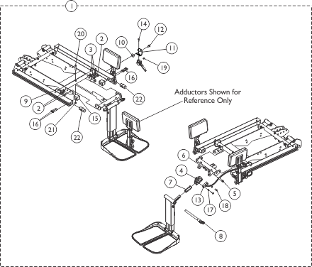 Adductor Mounting Hardware - Center Mount Front Rigging