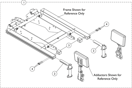 Adductor Mounting Hardware, Hemi Style, 3G Storm