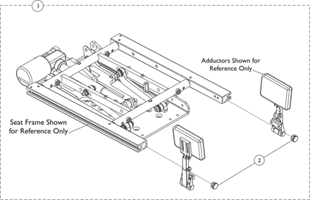 Adductors Mounting Hardware, LNX/LNX-L Front Riggings