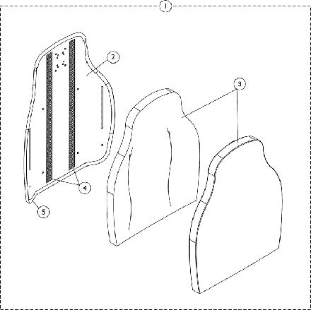 Back, Contoura without Mounting Hardware