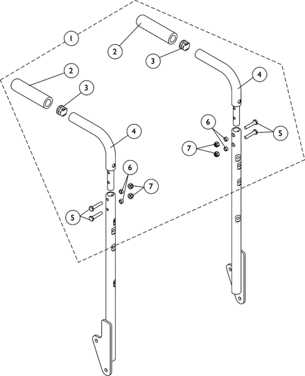 Back Cane Push Handle Attachments