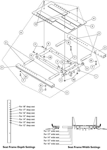 ADJASBA Seat Frame and Seat Pan 12