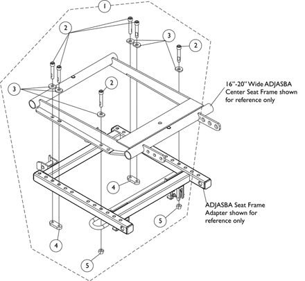 ADJASBA/ADJRECL Seat Frame Mounting Hardware