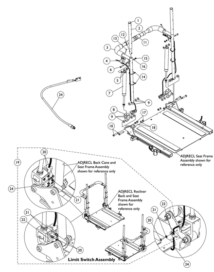 Recliner Back Assembly
