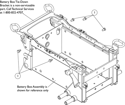 Battery Box Tie-Down Bracket Mounting Hardware For TRRO/TRBKTS Option