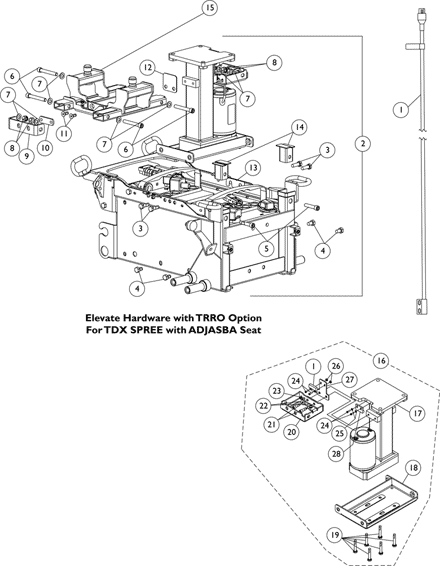 Actuator Motor, Elevate and Hardware with TRRO Option