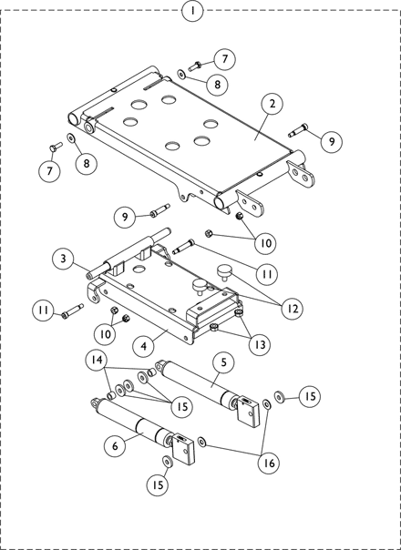 Manual Tilt Interface w/ Gas Cylinders - TDX SPREE