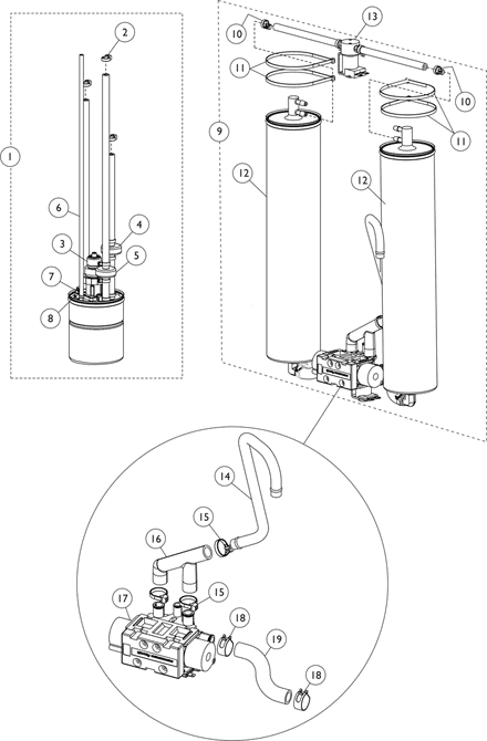 Sieve Bed Assembly and Product Tank (Perfecto2 AW)