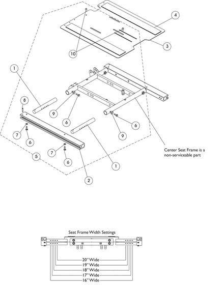 Seat Frame, Seat Pan and Hardware