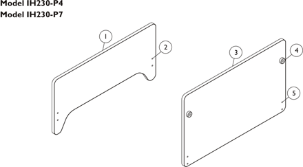 Bedend Assembly - Melamine (Models 230-P-4 and 230-P-7)