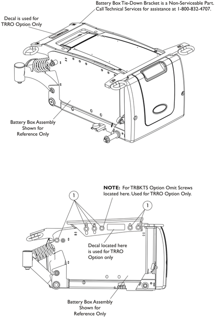 Battery Box Tie-Down Bracket Mounting Hardware For TRRO/TRBKTS Option