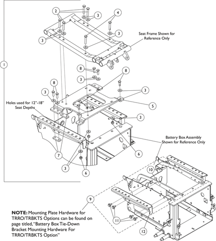 ADJASBA Seat Frame Mounting Hardware (12-16