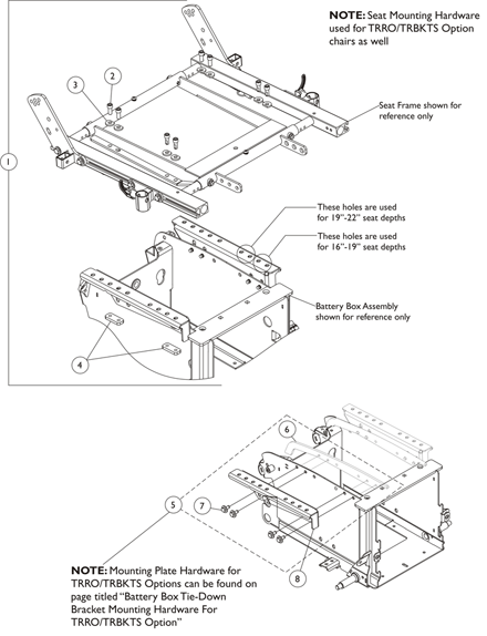 ADJASBA Seat Frame Mounting Hardware