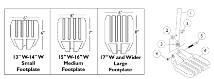 Pivot/Slide Tube and 1651 Composite Footplates