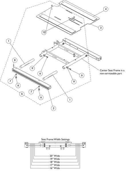 Seat Frame, Seat Pan and Hardware