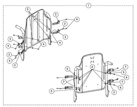 Back, Mounting Hardware Contoura