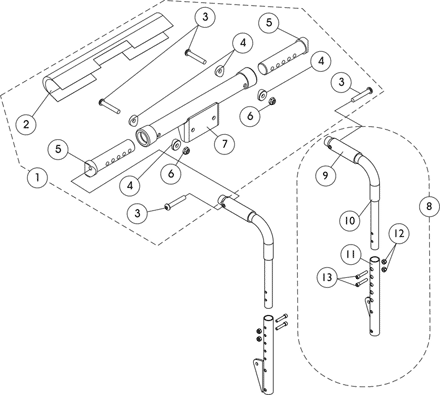 Back Canes, Spreader Bar and Push Handle