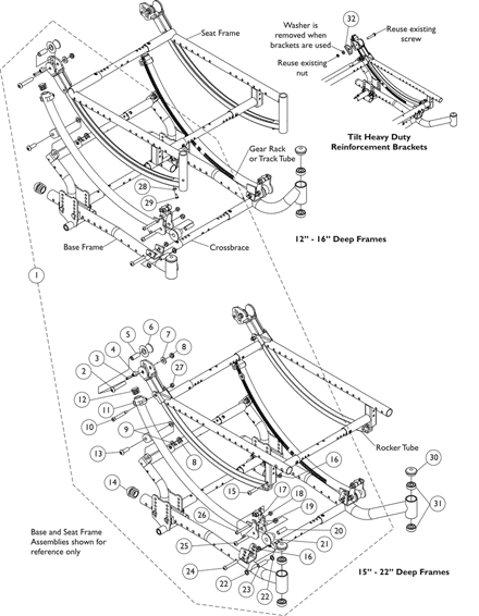 Frames - Base & Seat Hardware