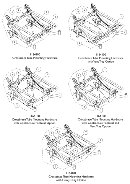 Frames - Base & Seat - Crossbrace Tubes & Hardware