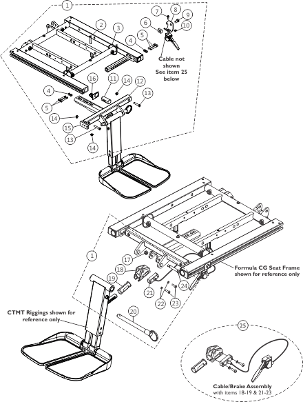 Front Riggings - Center Mount Rigging Mtg Hdwr (16