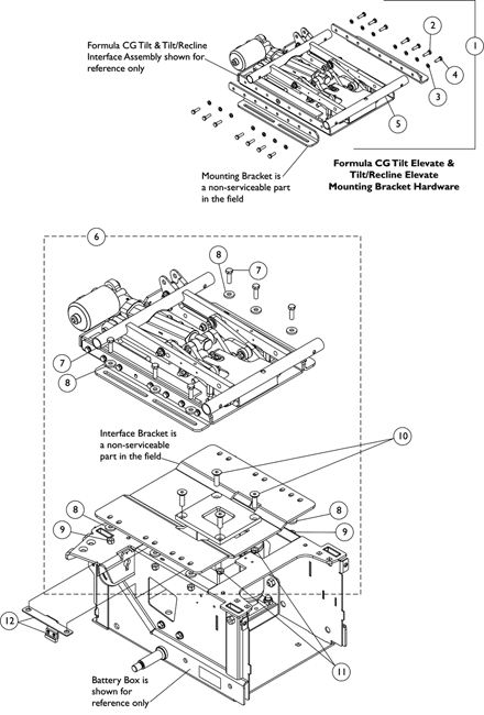 Frame, Seat Mounting Hardware