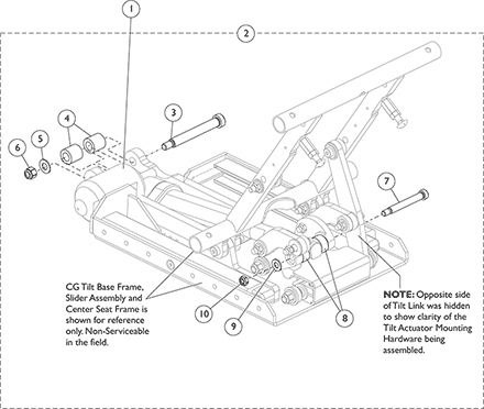 Tilt Actuator Motor and Mounting Hardware