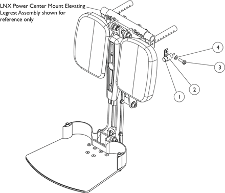 Mounting Limit Tilt Switch w/ LNX Power Center Mount Elevating Legrest