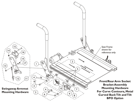 Arms - Mtg. Front/Rear Arm Socket Asbly. & Hdwr.