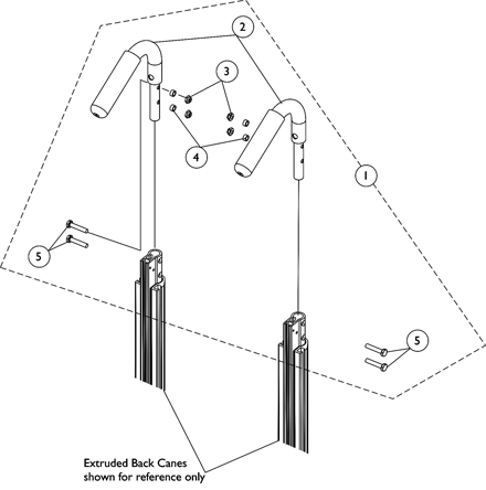 Back Cane Push Handle Attachments