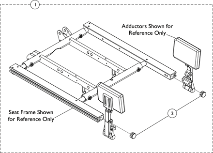 Adductors Mounting Hardware, LNX/LNX-L Front Riggings