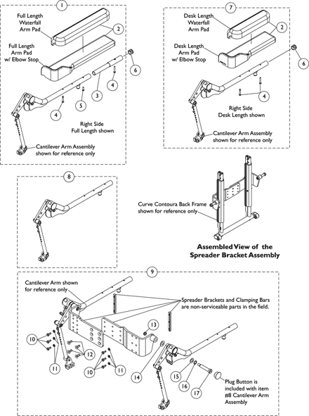 Arms - Cantilever - Curve Contoura CGTR/CGTRE