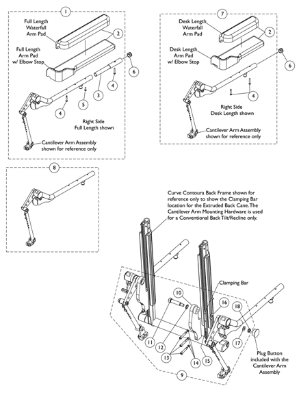 Arms - Cantilever - Conventional Back CGTR/CGTRE