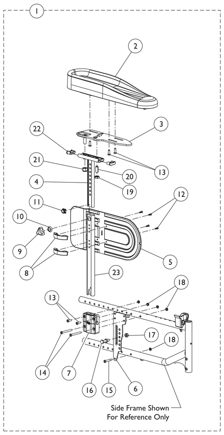 Arms - T Style Adjustable, Hemi Arm Pad