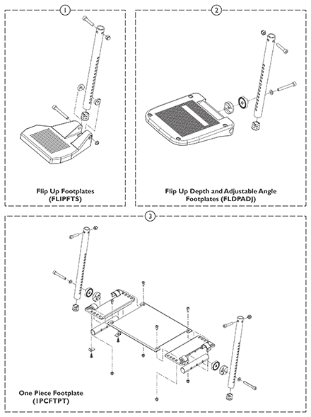 Footplates - Myon Junior - 80 Degree Supports