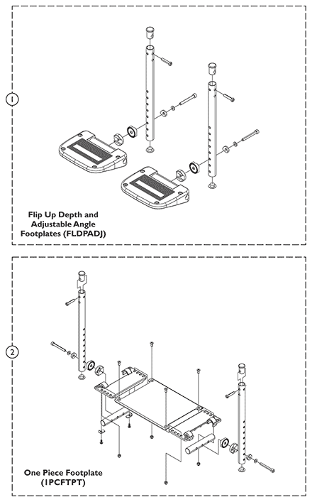 Footplates - Myon Junior - 90 Degree Supports