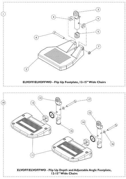 Footplates - Myon Junior - Elevating Leg Rests